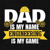 Dad Is My Name Engineering Is My Game Funny Dad Engineer Gift Ladies PosiCharge Tri-Blend Wicking Tank