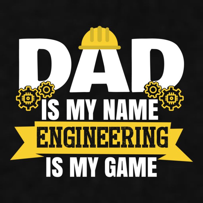 Dad Is My Name Engineering Is My Game Funny Dad Engineer Gift Ladies PosiCharge Tri-Blend Wicking Tank