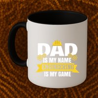 Dad Is My Name Engineering Is My Game Funny Dad Engineer Gift Mug