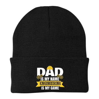 Dad Is My Name Engineering Is My Game Funny Dad Engineer Gift Beanie