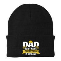 Dad Is My Name Engineering Is My Game Funny Dad Engineer Gift Beanie