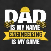 Dad Is My Name Engineering Is My Game Funny Dad Engineer Gift 25L Jumbo Tote