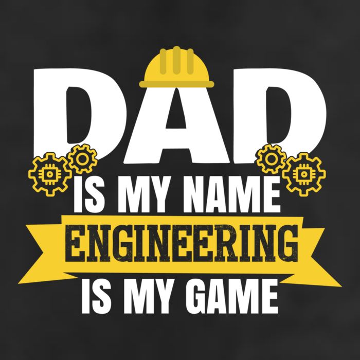 Dad Is My Name Engineering Is My Game Funny Dad Engineer Gift 25L Jumbo Tote