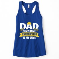 Dad Is My Name Engineering Is My Game Funny Dad Engineer Gift Womens Tank Top