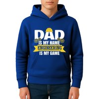 Dad Is My Name Engineering Is My Game Funny Dad Engineer Gift Kids Hoodie