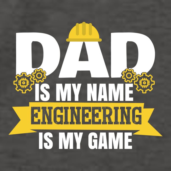 Dad Is My Name Engineering Is My Game Funny Dad Engineer Gift Vector Backpack