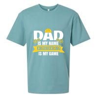 Dad Is My Name Engineering Is My Game Funny Dad Engineer Gift Sueded Cloud Jersey T-Shirt