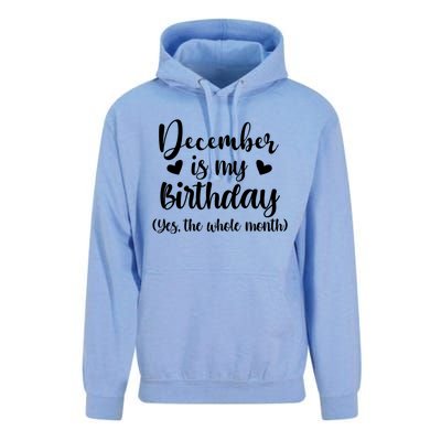 December Is My Birthday Yes The Whole Month Birthday Unisex Surf Hoodie