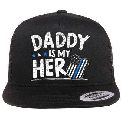 Daddy Is My Hero S Police Thin Blue Line Law Enforcement Flatbill Hat
