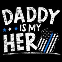 Daddy Is My Hero S Police Thin Blue Line Law Enforcement Flat Bill Trucker Hat