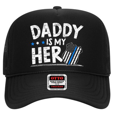 Daddy Is My Hero S Police Thin Blue Line Law Enforcement Trucker Hat