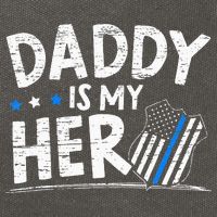 Daddy Is My Hero S Police Thin Blue Line Law Enforcement Cotton Canvas Backpack