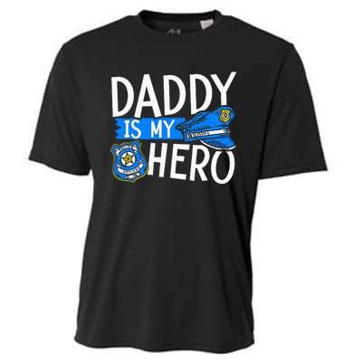 Daddy Is My Hero S Police Thin Blue Line Law Enforcement Cooling Performance Crew T-Shirt