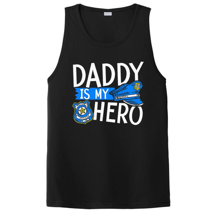 Daddy Is My Hero S Police Thin Blue Line Law Enforcement PosiCharge Competitor Tank