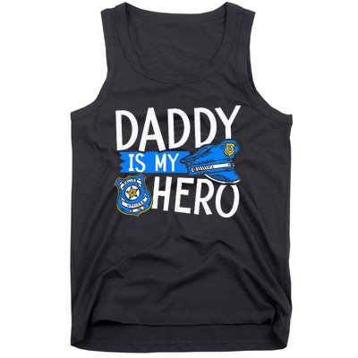 Daddy Is My Hero S Police Thin Blue Line Law Enforcement Tank Top