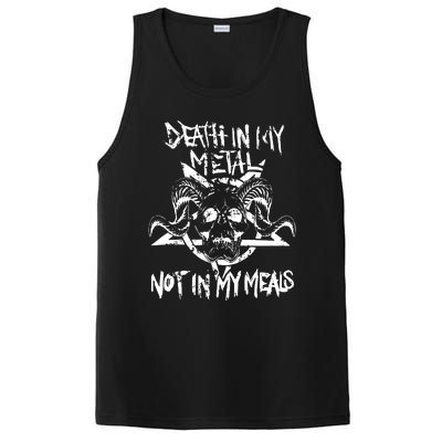 Death In My Metal Not In My Meals Vegan Metalhead PosiCharge Competitor Tank