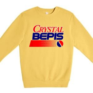 Dank Internet Meme Crystal Bepis Funny Parody Memes Premium Crewneck Sweatshirt