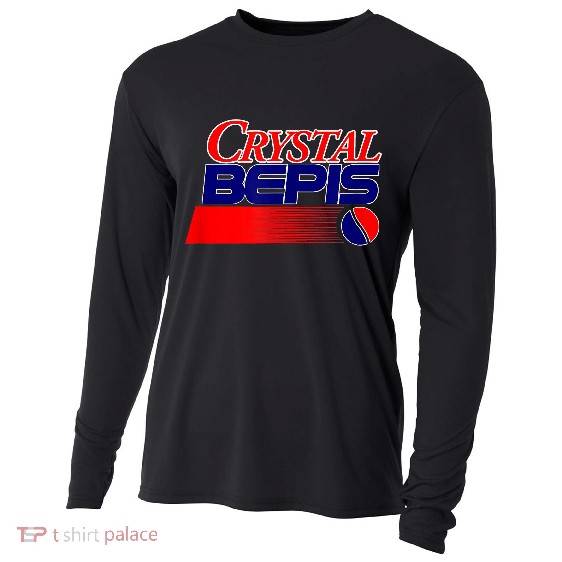 Dank Internet Meme Crystal Bepis Funny Parody Memes Cooling Performance Long Sleeve Crew