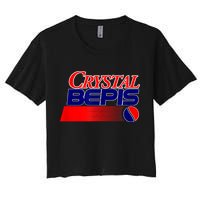 Dank Internet Meme Crystal Bepis Funny Parody Memes Women's Crop Top Tee