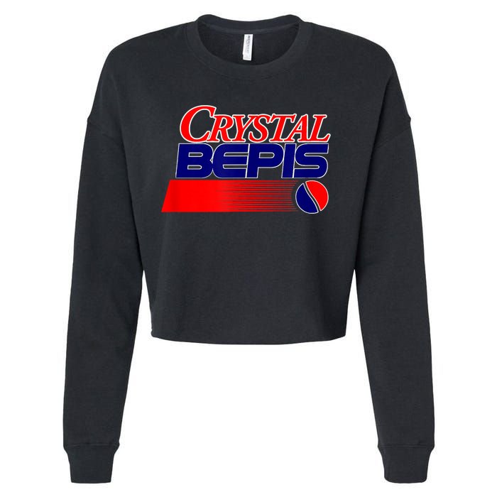 Dank Internet Meme Crystal Bepis Funny Parody Memes Cropped Pullover Crew