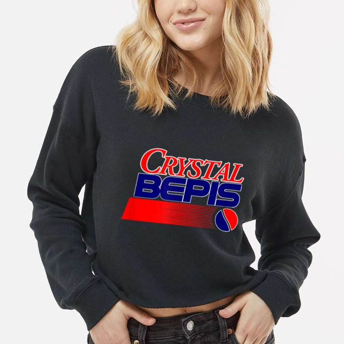 Dank Internet Meme Crystal Bepis Funny Parody Memes Cropped Pullover Crew