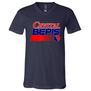 Dank Internet Meme Crystal Bepis Funny Parody Memes V-Neck T-Shirt