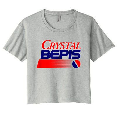 Dank Internet Meme Crystal Bepis Funny Parody Memes Women's Crop Top Tee