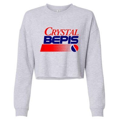 Dank Internet Meme Crystal Bepis Funny Parody Memes Cropped Pullover Crew