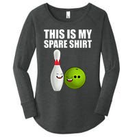 Das Ist Mein Spare Funny Gift Pins Funny Bowling Cute Gift Women's Perfect Tri Tunic Long Sleeve Shirt