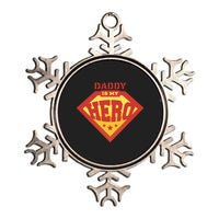 Daddy Is My Hero Metallic Star Ornament