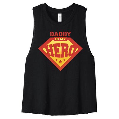 Daddy Is My Hero Women's Racerback Cropped Tank