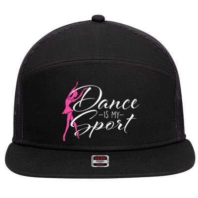 Dance Is My Sport Ballet Dancer Ballerina Plié Chassé Jeté 7 Panel Mesh Trucker Snapback Hat