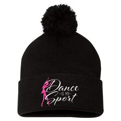 Dance Is My Sport Ballet Dancer Ballerina Plié Chassé Jeté Pom Pom 12in Knit Beanie