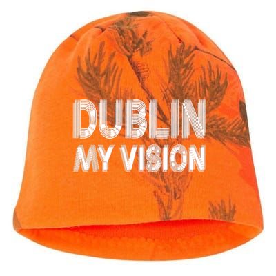 Dublin Ireland My Vision Funny St Patricks Day Kati - Camo Knit Beanie