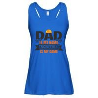 Dad Is My Name Engineering Is My Game Engineering Humor Gift Ladies Essential Flowy Tank