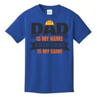 Dad Is My Name Engineering Is My Game Engineering Humor Gift Kids T-Shirt