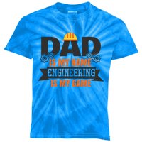 Dad Is My Name Engineering Is My Game Engineering Humor Gift Kids Tie-Dye T-Shirt