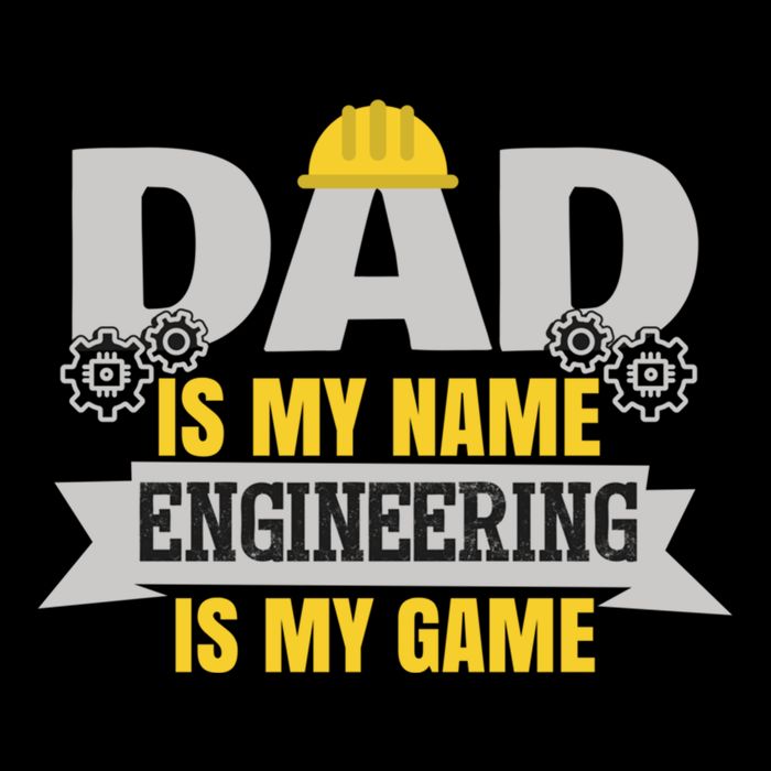 Dad Is My Name Engineering Is My Game Dad Engineer Gift Flat Bill Trucker Hat