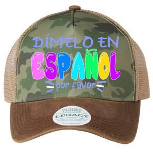 Dimelo En Espanol Bilingual Spanish Teacher Legacy Tie Dye Trucker Hat