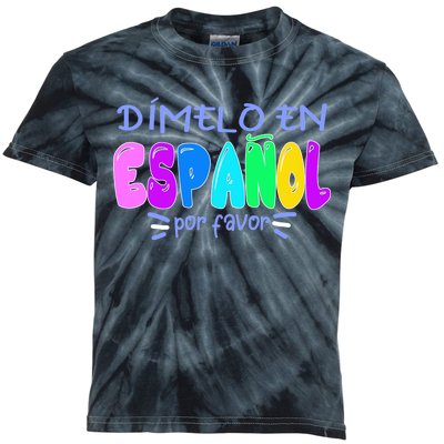 Dimelo En Espanol Bilingual Spanish Teacher Kids Tie-Dye T-Shirt