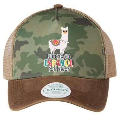 Dimelo en Espanol por Favor Spanish Llama Legacy Tie Dye Trucker Hat