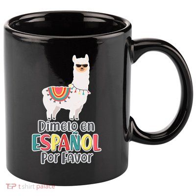 Dimelo en Espanol por Favor Spanish Llama 11oz C Handle Ceramic Mug