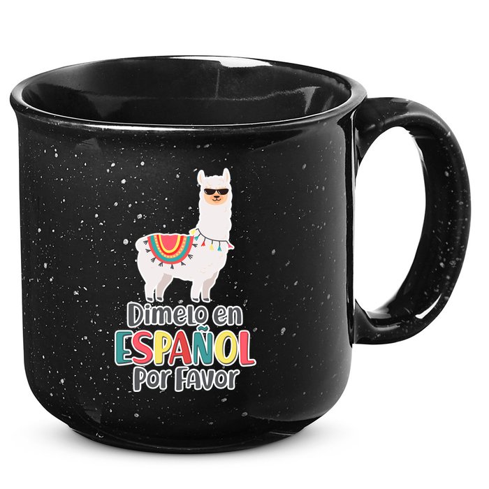 Dimelo en Espanol por Favor Spanish Llama 15oz Campfire Ceramic Mug