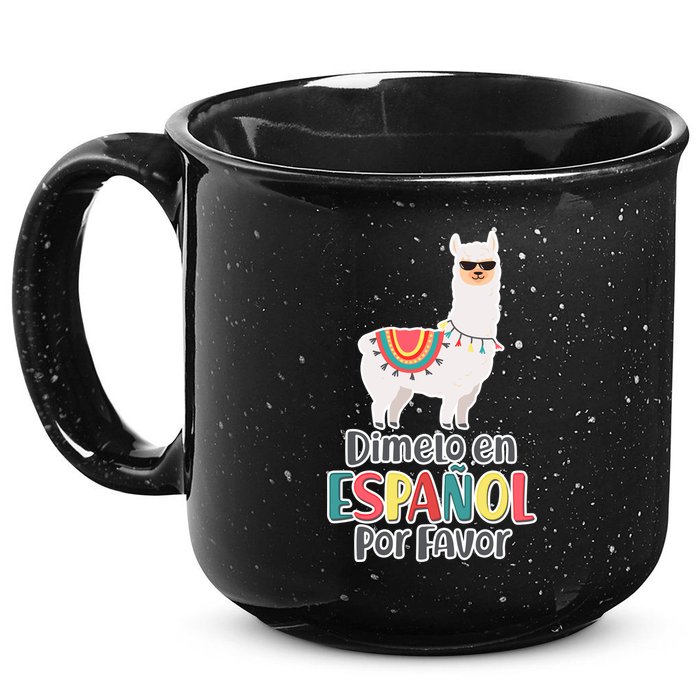 Dimelo en Espanol por Favor Spanish Llama 15oz Campfire Ceramic Mug