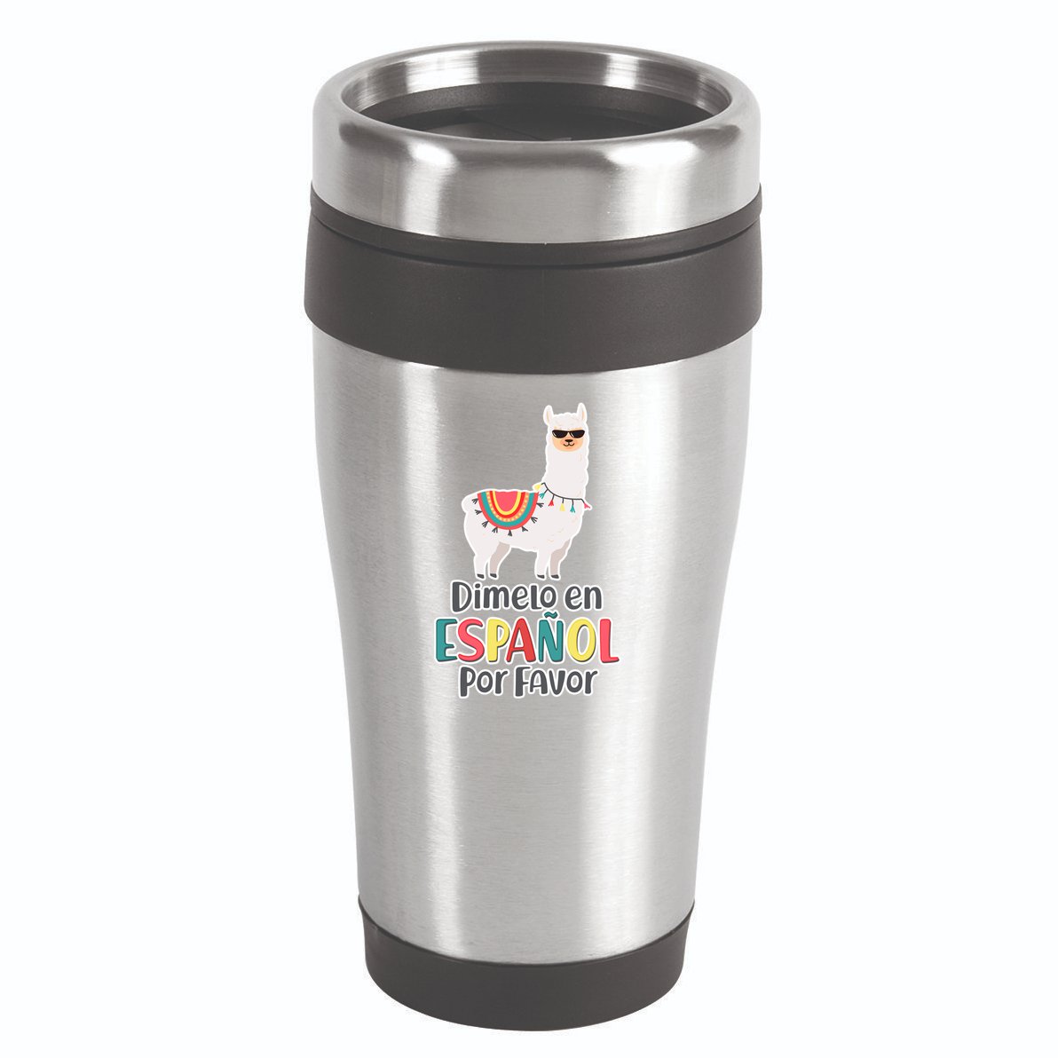 Dimelo en Espanol por Favor Spanish Llama 16oz Travel Tumbler