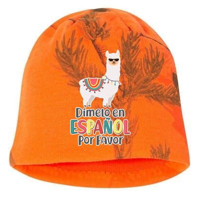 Dimelo en Espanol por Favor Spanish Llama Kati - Camo Knit Beanie