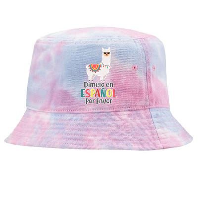 Dimelo en Espanol por Favor Spanish Llama Tie-Dyed Bucket Hat