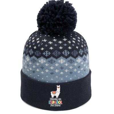 Dimelo en Espanol por Favor Spanish Llama The Baniff Cuffed Pom Beanie