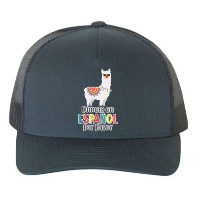 Dimelo en Espanol por Favor Spanish Llama Yupoong Adult 5-Panel Trucker Hat