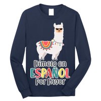 Dimelo en Espanol por Favor Spanish Llama Long Sleeve Shirt